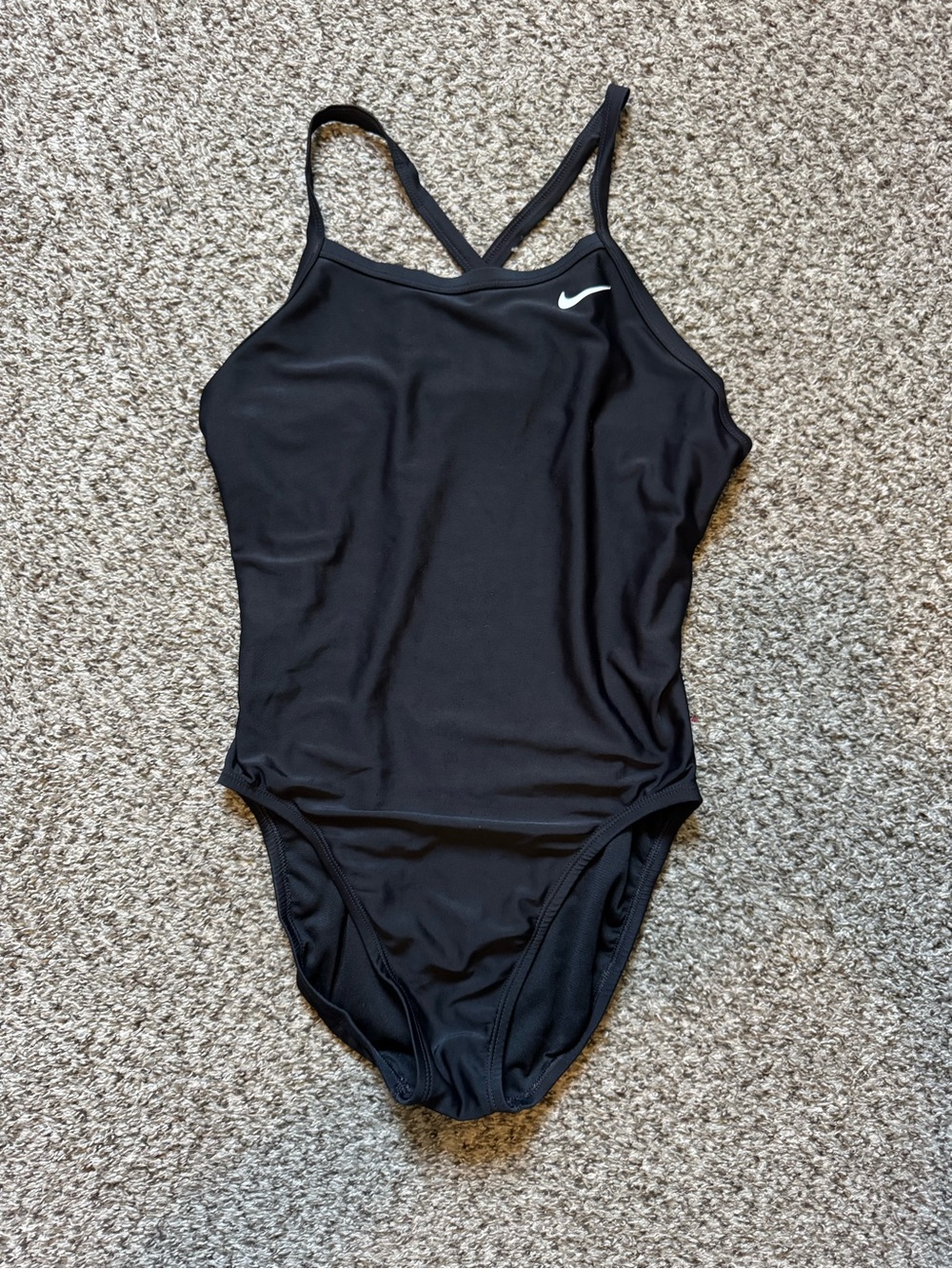 Nike Women's Black Athletic One-Piece Swimsuit with Crossback Straps size 6